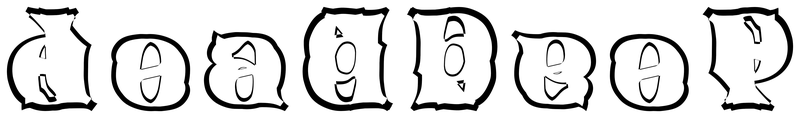 Ambigram for deadbeef in Vivian  